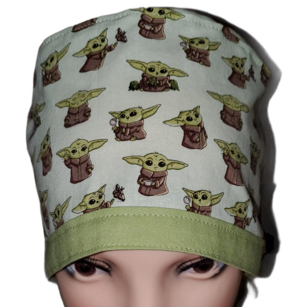 Baby Yoda Ponytail Scrub Cap